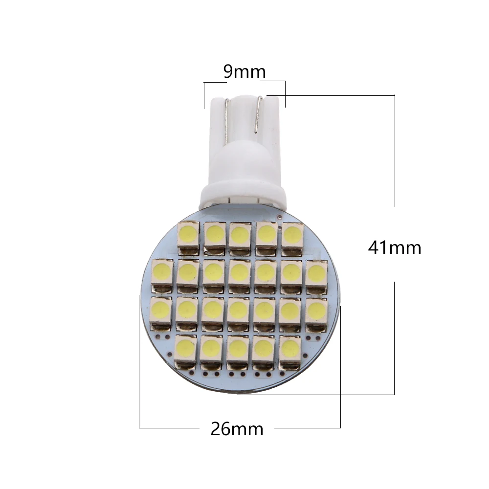 
Car LED Bulbs 1210 chip 24 md White and Warm White interior Number Plate light T10 501 W5W 194 LED bulbs Round 