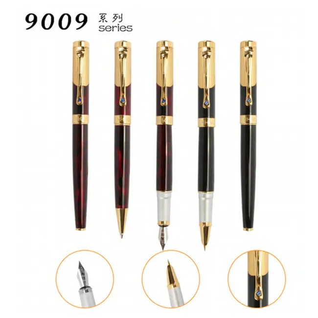Jinhao brand 9009 Series metal roller pen for school office student executive gift black painting pattern painted