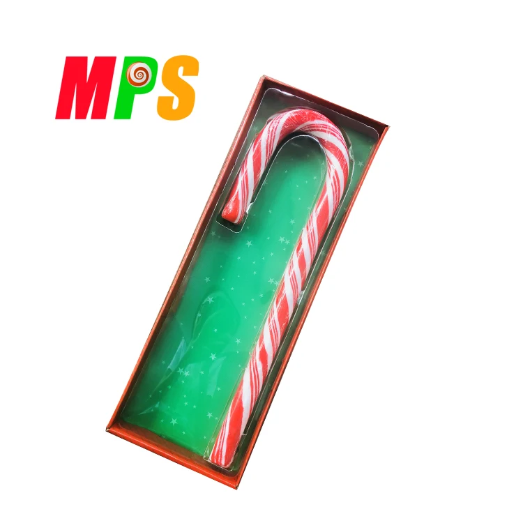 Candy Cane Big Decorative Christmas Hard Candy Sweet Wholesale Customize,fruity Flavor Box Packaging 24 Months Stick,piece 500g