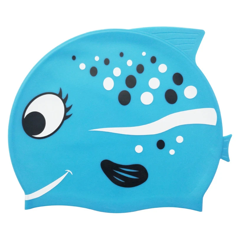 Silicone kids funny cheap swimming cap for kids