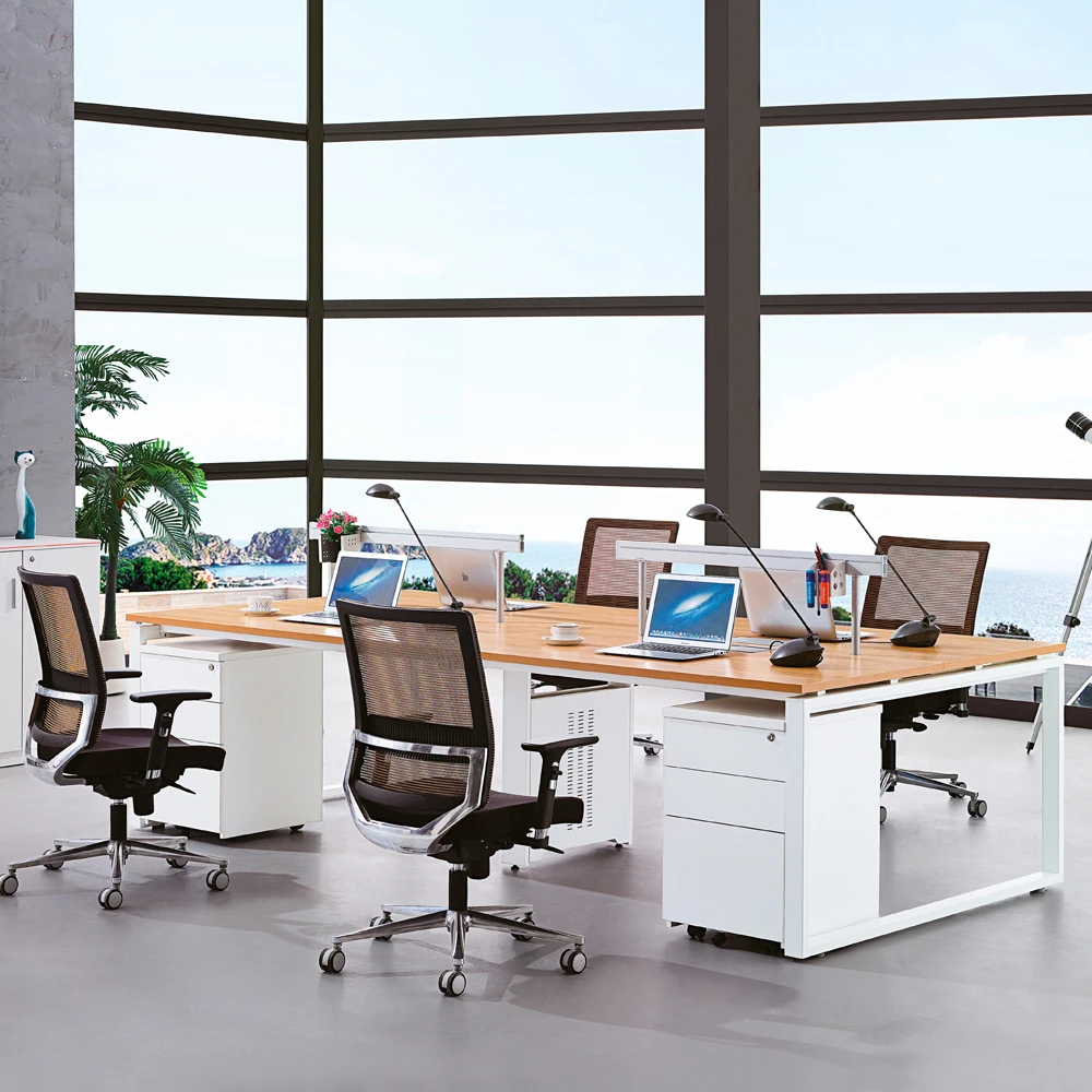 Popular 4 seater computer desk 4 seat office workstation cubicle office workstation