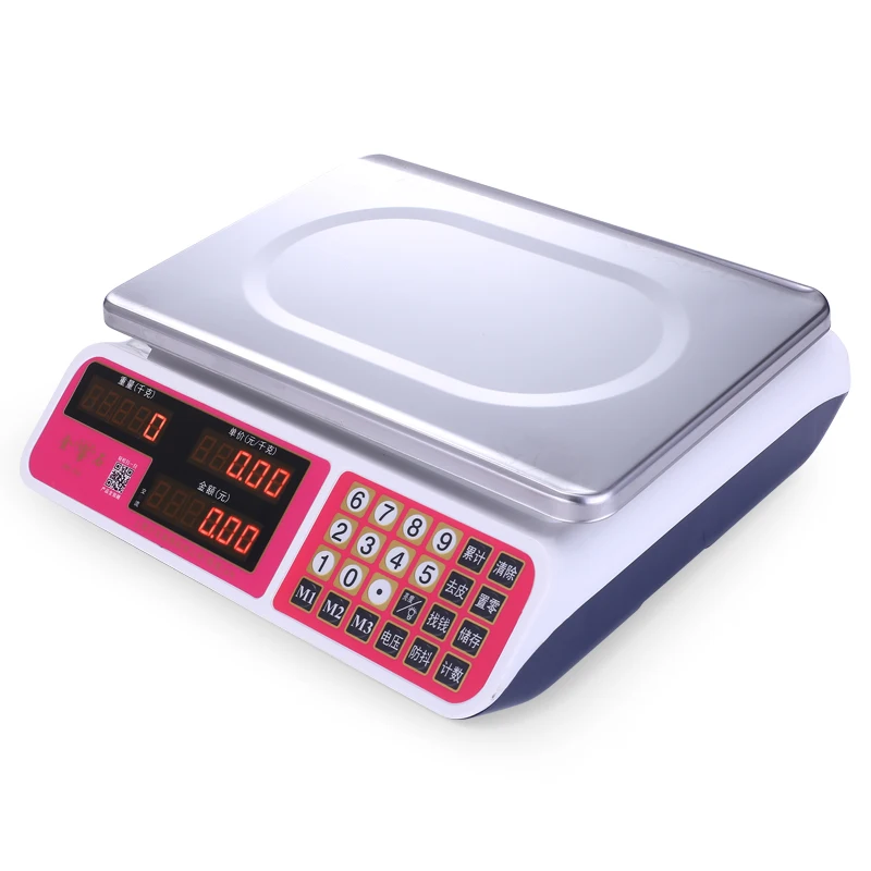 Цифровые весы белого цвета с ЖК-дисплеем, хорошее качество, батарейный блок чувствительной нагрузки, индивидуальная наклейка и красочная коробка.