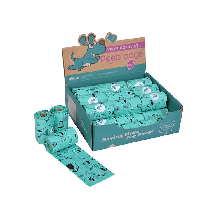 YAOMING poop bags brand Degradable Compostable Biodegradable Waste Bag For Dog