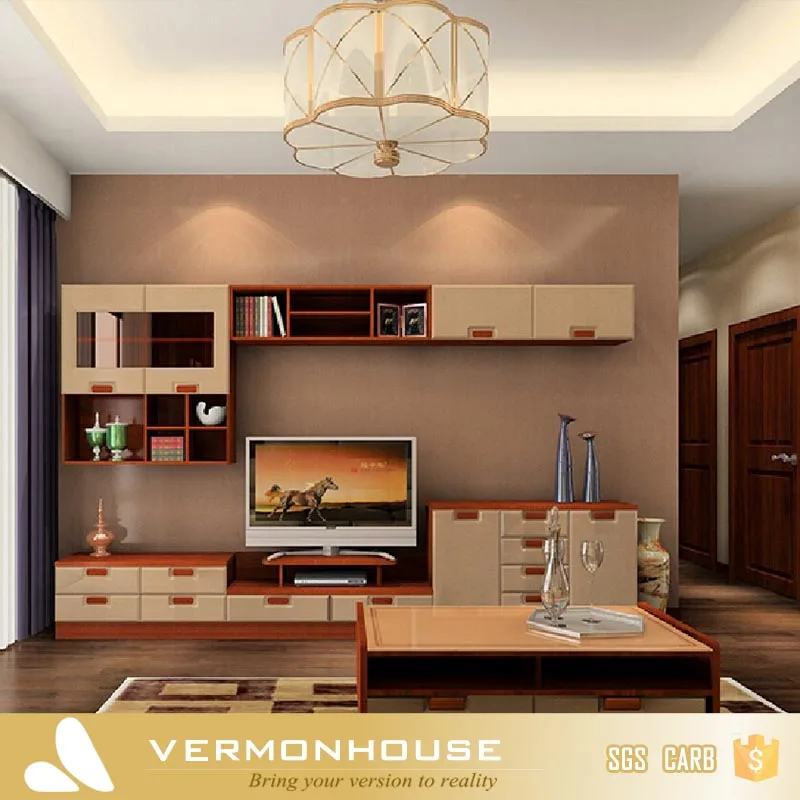 2021 Hangzhou Vermont Modern Design Lacquer TV Cabinet With Showcase Stands Living Room Furniture