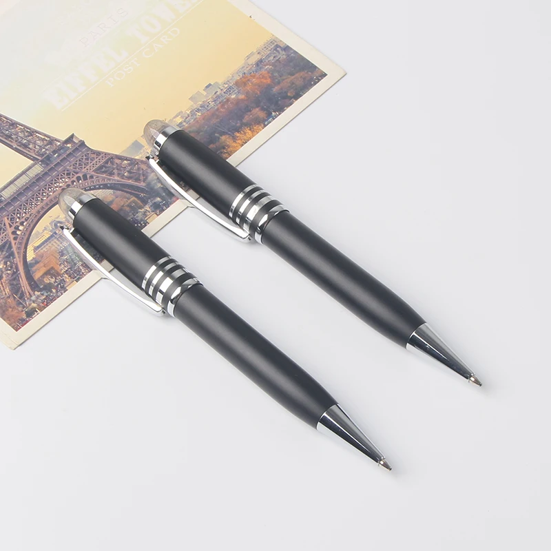 Promotional black ball pens custom pen with laser/engraved logo