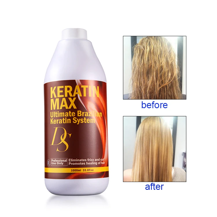 DS Keratin MAX Hair Relaxer Brazilian Pure Bio 5% Formaldehyde Keratin Hair Straightening Treatment Cream