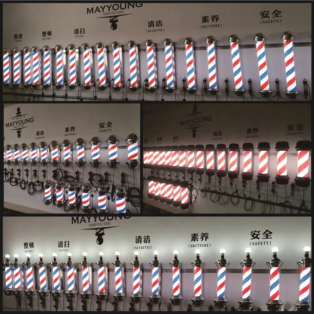 Hot sell CE classical 2 light rotating barber shop pole