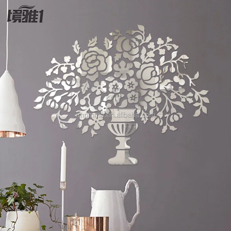DIY Home Decoration acrylic mirror wall stickers decoration adhesive mirror sheet