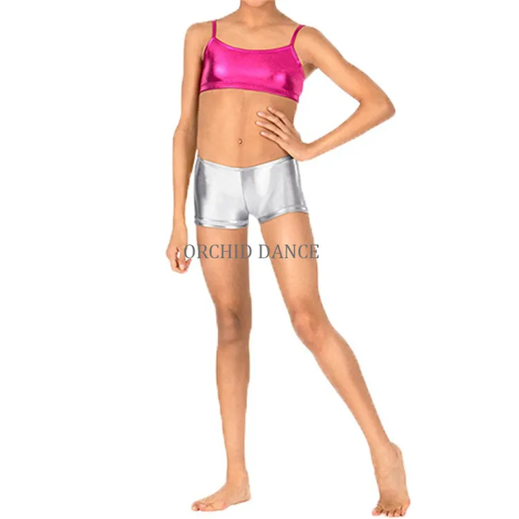 Wholesale Professional Cheap Coated Spandex Kids Dance Shorts Girls