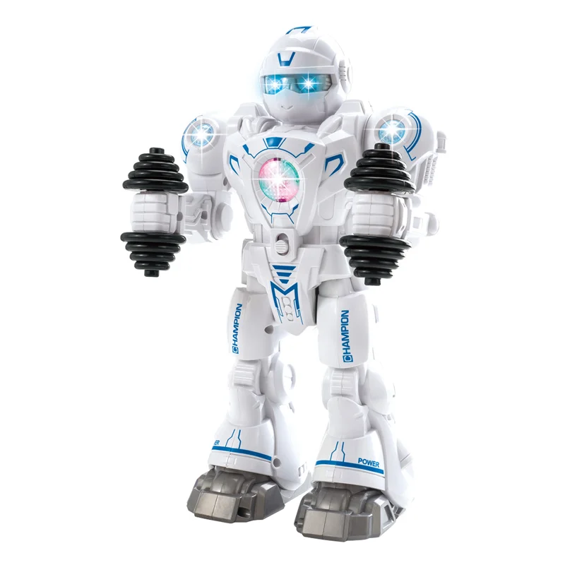Kids B/O electric athletes humanoid robot toy with light and music (2 colors)