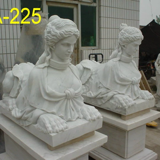 White marble sculpture, white marble statue, white marble carving