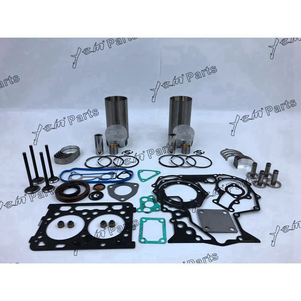 Комплект капитального ремонта Z600 с подшипниками, поршневые кольца, полный комплект прокладок, комплект вкладышей клапанов для Kubota