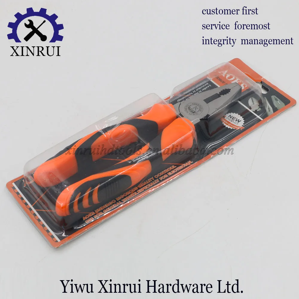 Professional Carbon Steel Combination Pliers with PVC handle