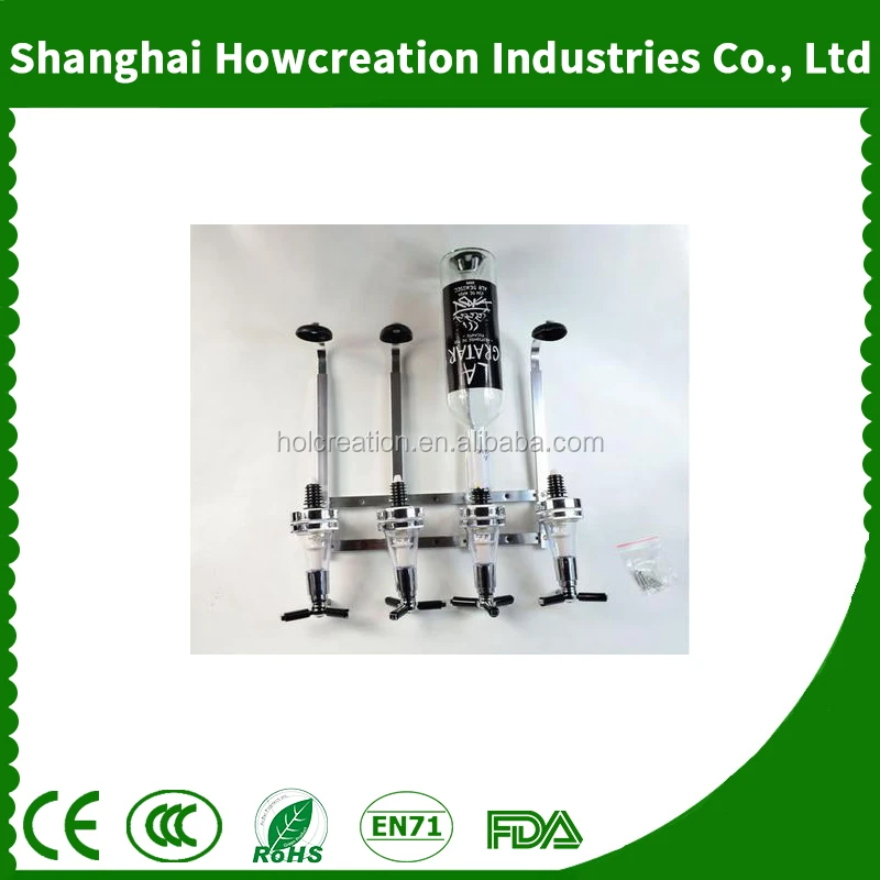 Four Bottle Wall Mounted Liquor Dispenser Liquor Dispenser Bar Butler For Bar Hotel House