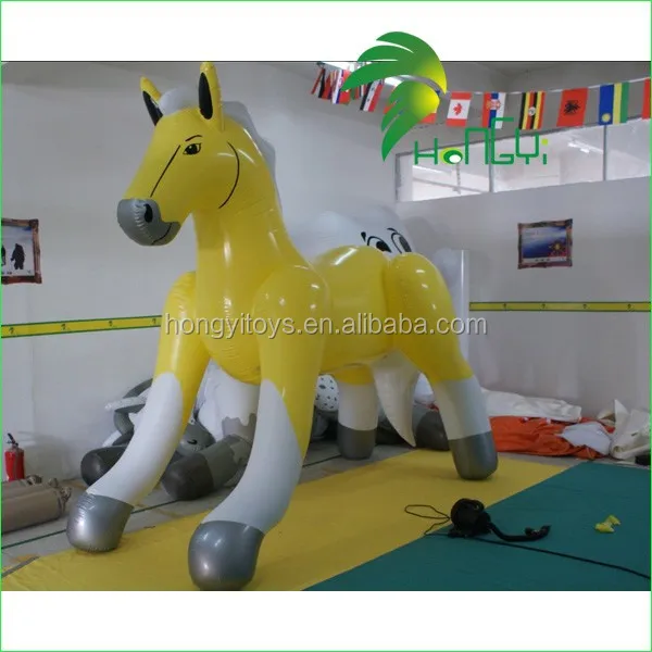 Hongyi Inflatable Yellow Horse , Horse Toys