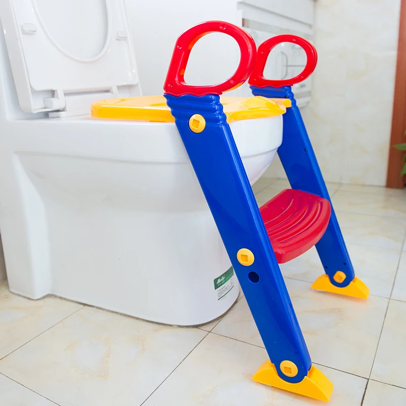 Удобное складное детское безопасное сиденье для унитаза с лестницей