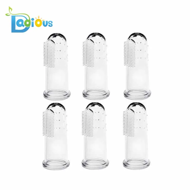 Soft Silicone Baby Massage Finger Toothbrush For Infant Teeth Clean