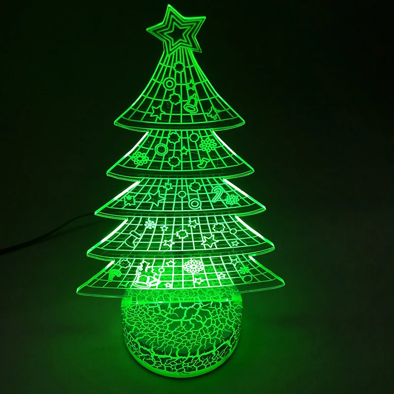 JM-3D11 Yiwu Jiumei Christmas Tree LED 3D Night  Light