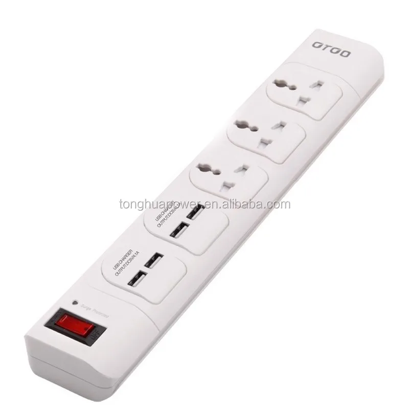 6  Outlet Power Socket with Plug Etl America Usb Multiple Surge Arrest with Surge Protector