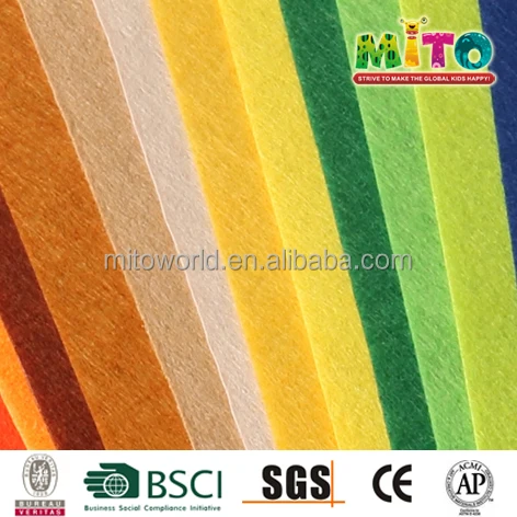 DIY craft assorted color wholesale 2mm felt sheet