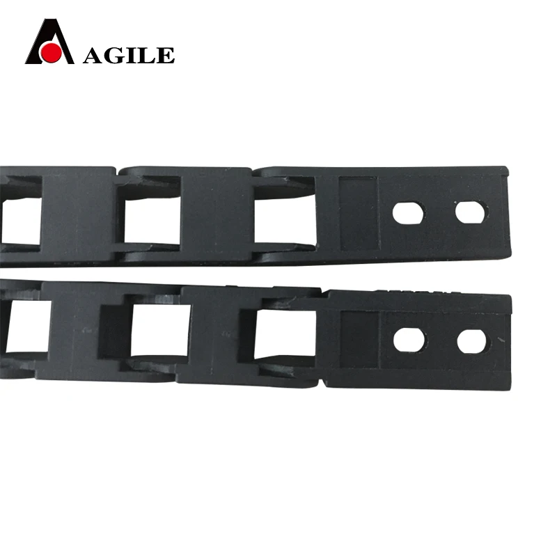 7*7 mm nylon both side bending cable chain for shoe making machine