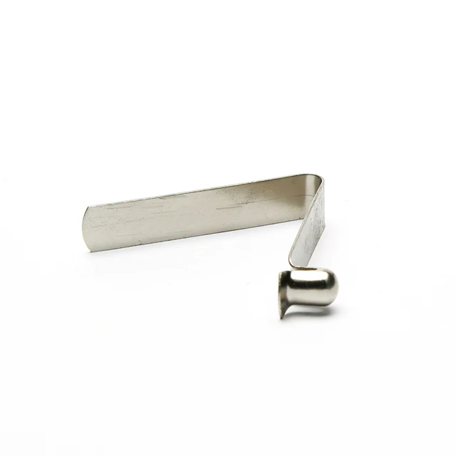 Hongsheng Wholesale Metal V Shaped Flat Lock Push Button Spring Clip Tube Lock Spring