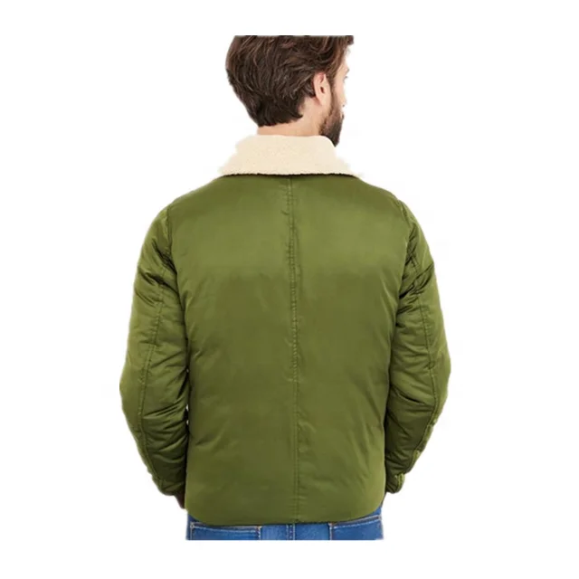 New Products 2021 Custom Warm Up Softshell Fur Collar Padded Men Winter Jacket With Zipper