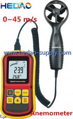 Подсветка жк-дисплей портативный цифровой анемометр