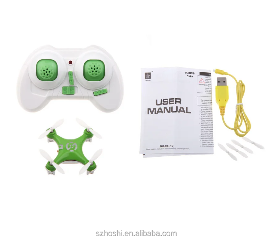 Cheerson cx-10 Mini drone 2.4G 4CH 6 Axis LED Christmas gift toy