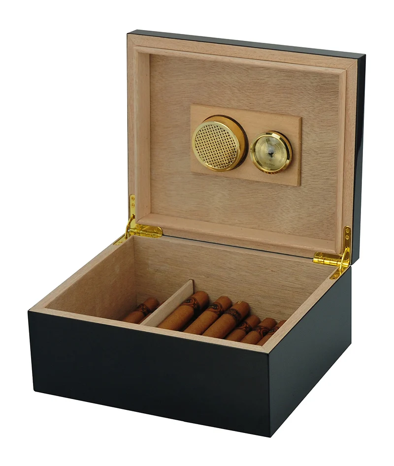 
 Высококачественная коробка для сигар Cohiba из черного дерева для хранения 25 карат   (1600288936898)