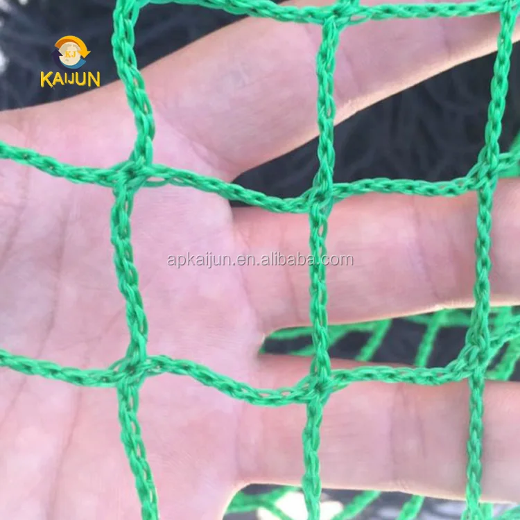 100%virgin HDPE green knotless netting , knotless bird nets