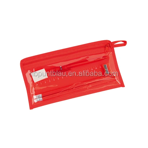 Cheap plastic pencil case with pencil set