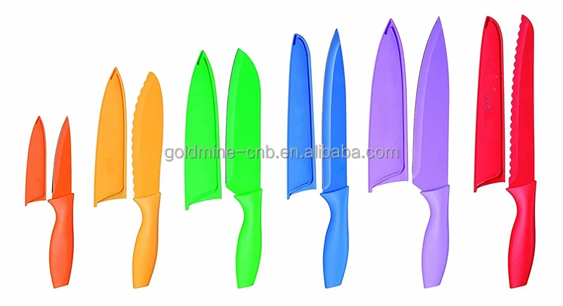 
Color Coded Kitchen Knives with Soft-touch Handles 