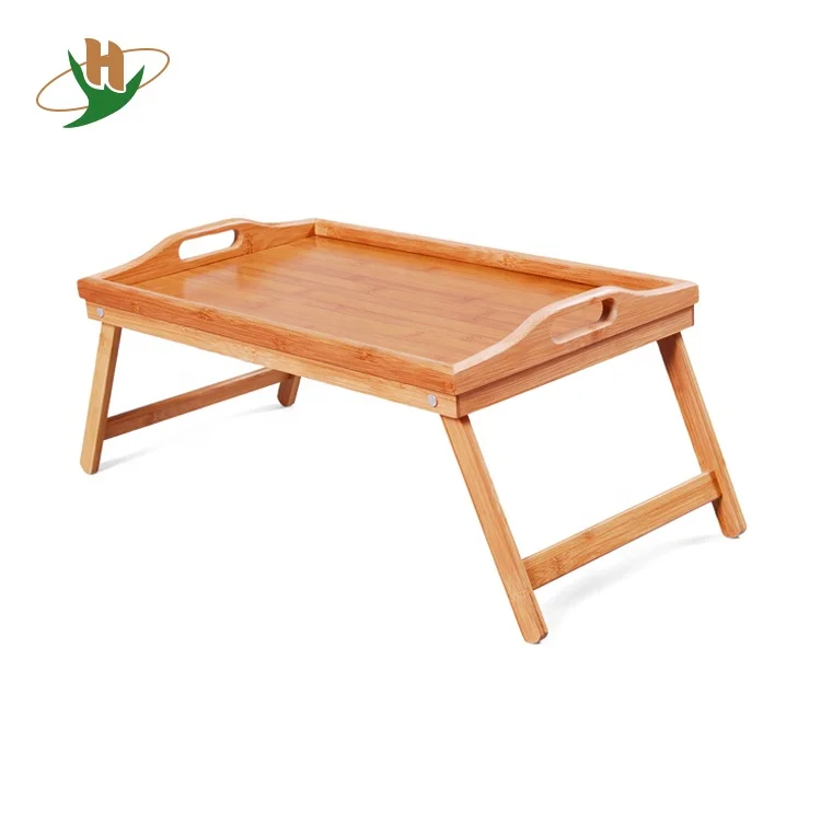 
Wholesale Customized Foldable Breakfast Food Bamboo Bed Serving Tray With Folding Legs  (60730919846)
