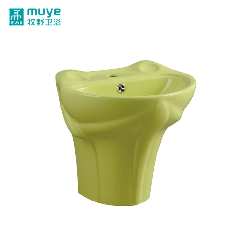 Sanitary Ware New Design Ceramic Bowl Green Frog Porcelain Wash Basin