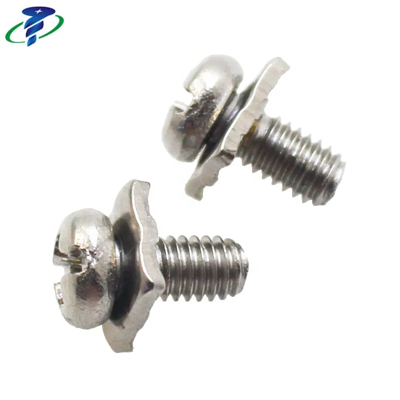 Low Votalge Plain Wire Connect Screw With Washer For Electric Equipment