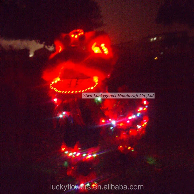 wholesale battery control LED red lion dancing costume