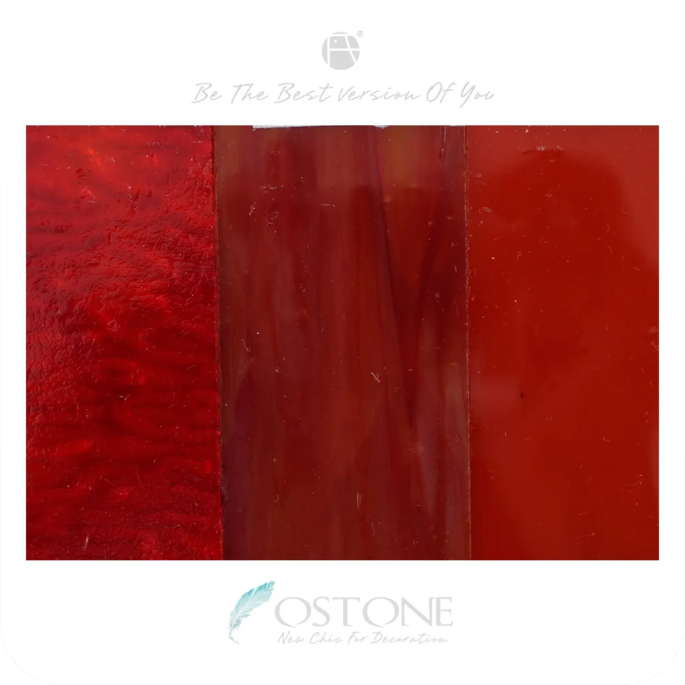 Cheap Sale Wholesale Church Cathedral Red Glass Tile Kitchen Backsplash