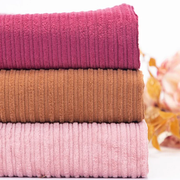 Good drapery 150cm width 370gsm thick 100% cotton 8 wale corduroy fabric for casual clothes