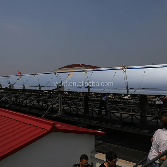 Tobacco industry solar parabolic trough collector