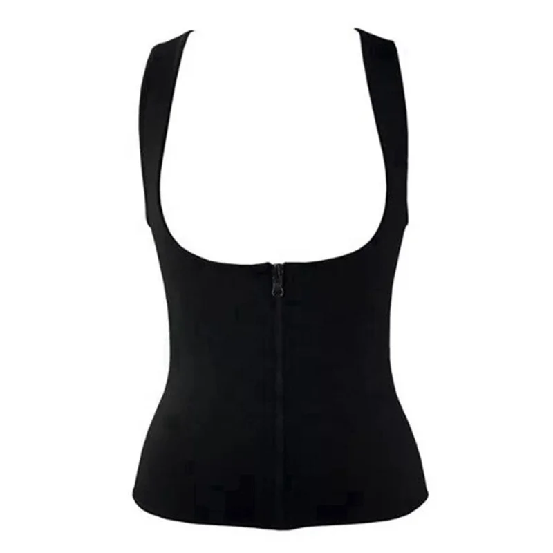 6298 Wholesale women Waist Trainer with personal logo Body Shaper with Zipper for Women Sweat Neoprene Sauna Vest shapewear