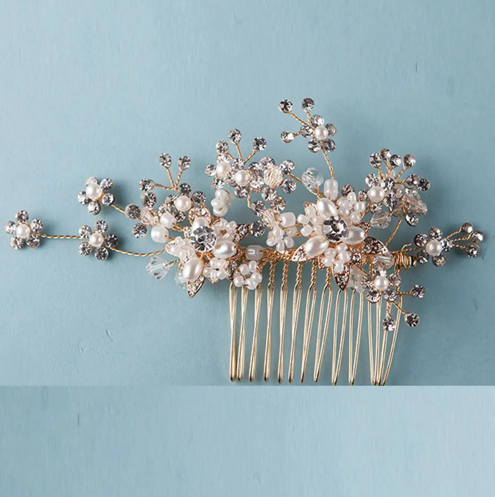 Bridal Hair Combs Ornaments Fashion Hairwear Wedding Hair Accessories Comb for Hair Women Girl Headpiece Headdress Decoration