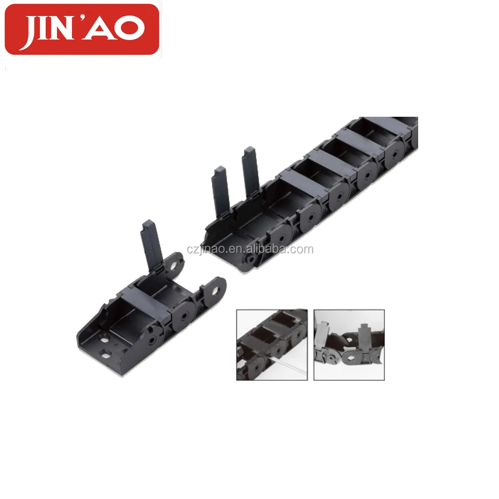 Drag Chain Transmission Plastic Machine Cable Wire Carrier with end connectors