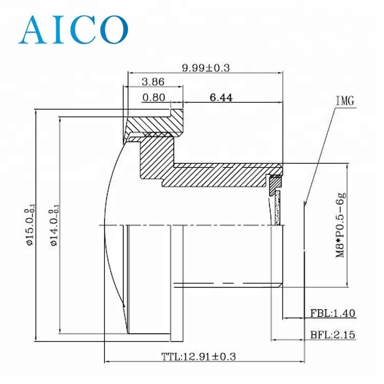 F2.2 0.91mm M8 FOV 205 degree m8x0.5 mount miniature cctv fisheye fish-eye mini board lens for 1/3 inch sensor