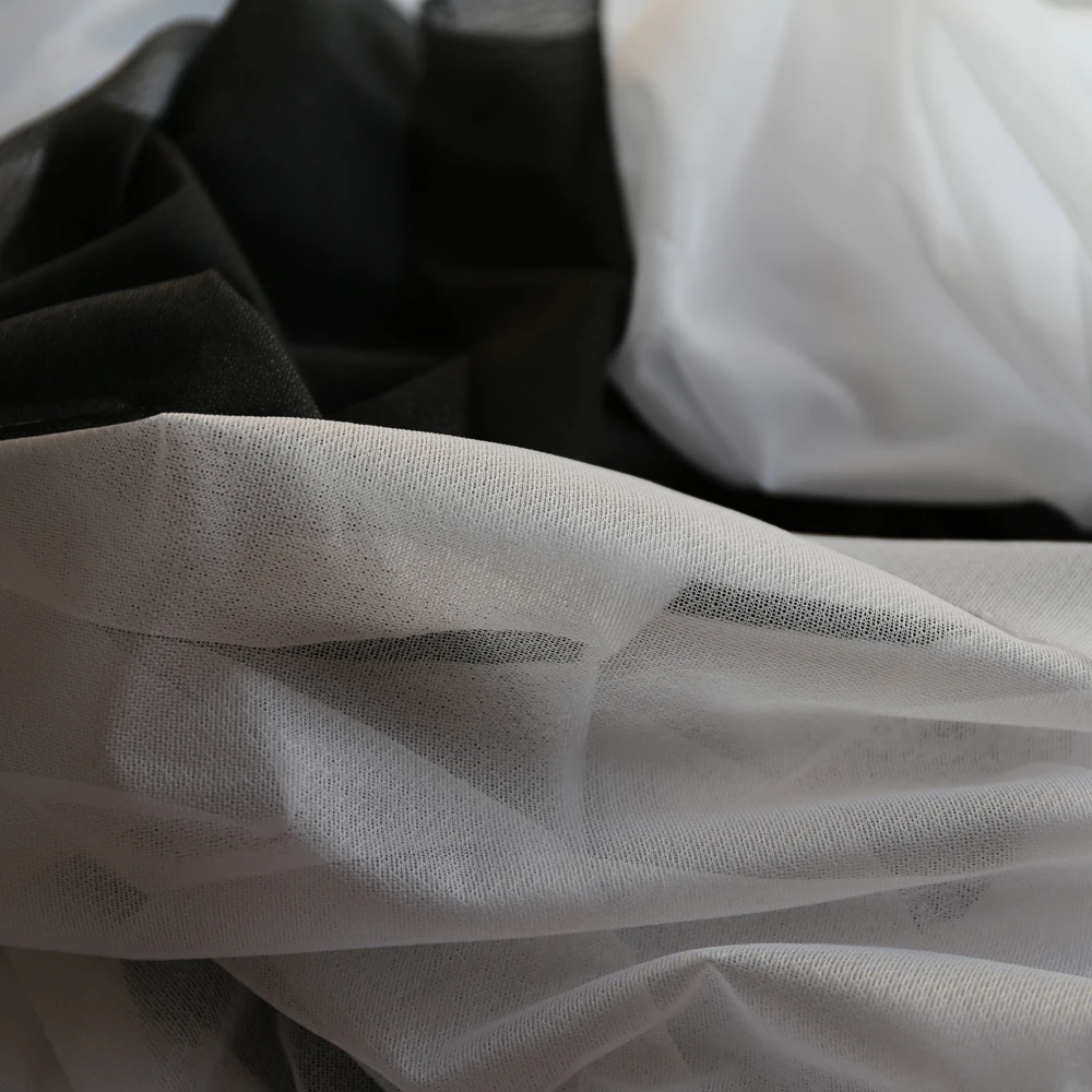 Elastic Woven Circular Knitted Fabric Fusing Interlining With PA/PES Double Dot W50D