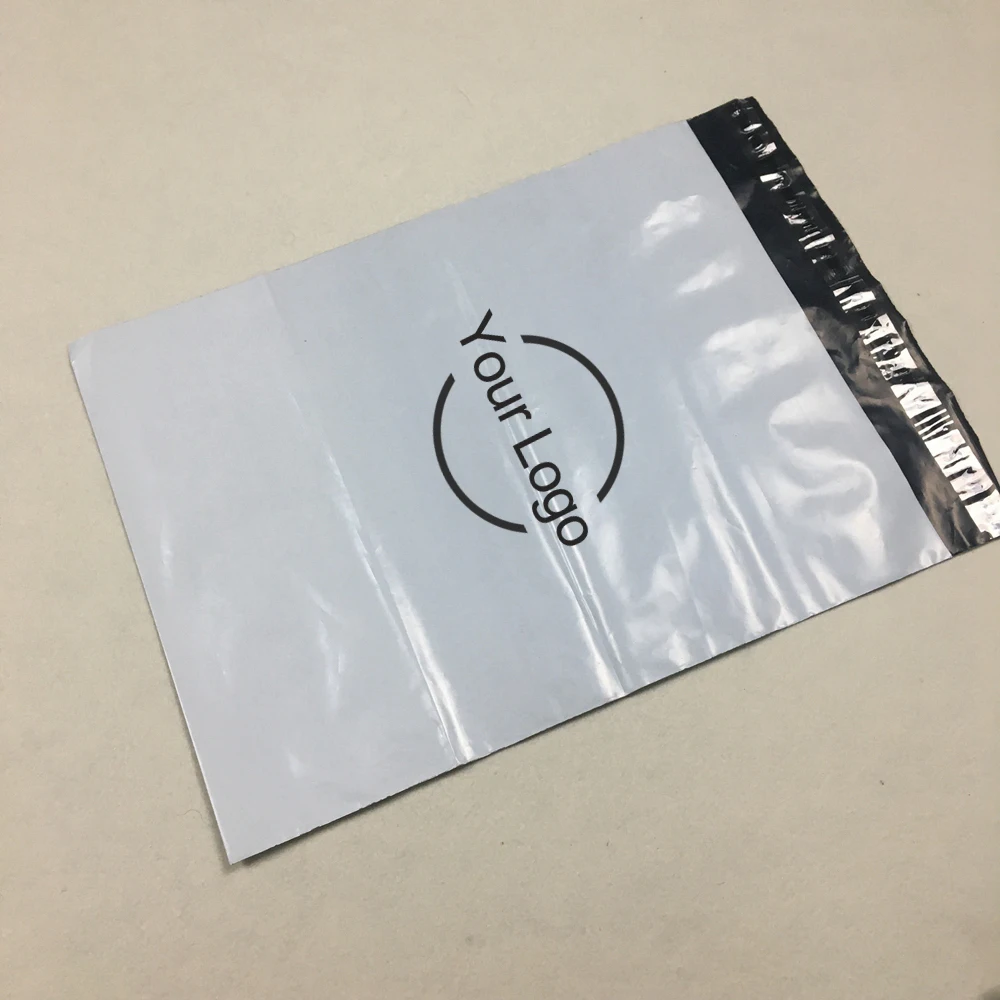 custom printed  personalised large   black poly plastic postage mailers mailing envelope bags clothes shipping