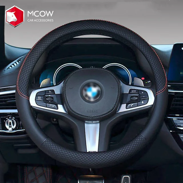 
Car Accessory Fashion Durable Leather New Steering Wheel Cover 