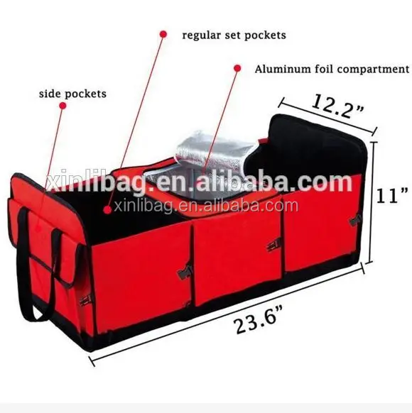 Портативный автомобильный сумка-органайзер для хранения организатор сумка на заднем сиденье и кулер плетеная корзина для авто-стайлинг организатор koelbox авто