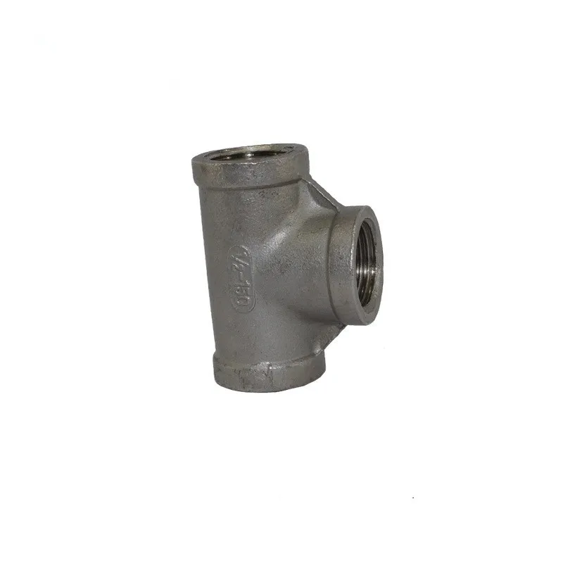 ASME ANSI B16.9 1/2'-48' Duplex 2205 1.4462 S32205 stainless steel threaded tee steel pipe fitting