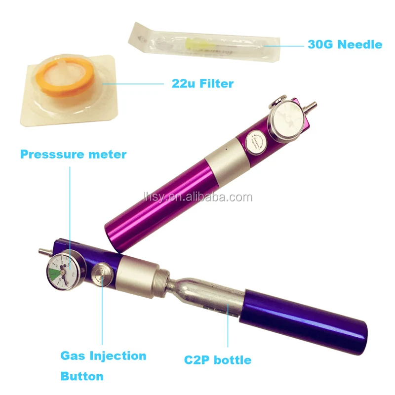 Manufacturer Supplier C2P injector CO2 carboxytherapy CDT machine needle filter co2 bottle